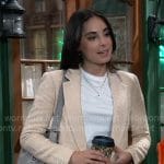 Molly’s beige tweed jacket on General Hospital