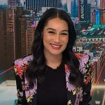 Morgan’s black floral blazer on NBC News Daily