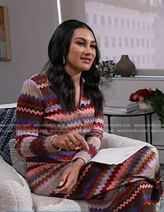 Morgan’s zig zag striped dress on NBC News Daily