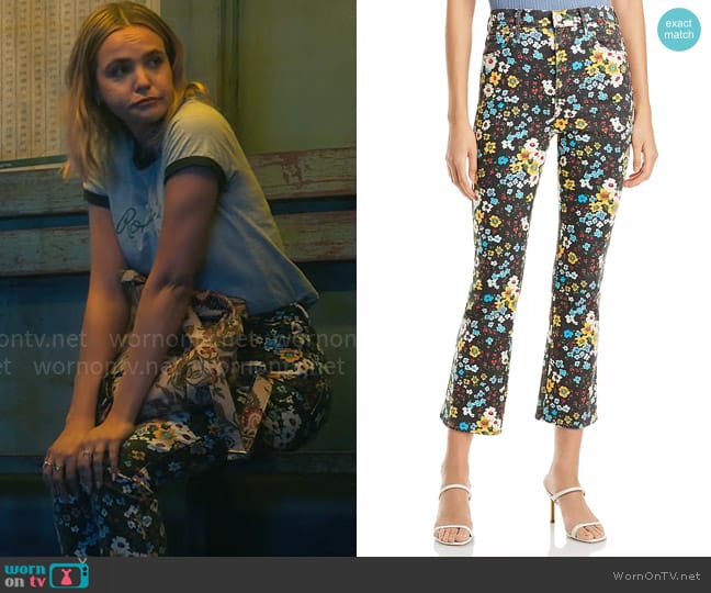 Mother High Rise Floral Print Kick Flare Jeans in Pushing Daisies worn by Imogen Adams (Bailee Madison) on Pretty Little Liars Original Sin