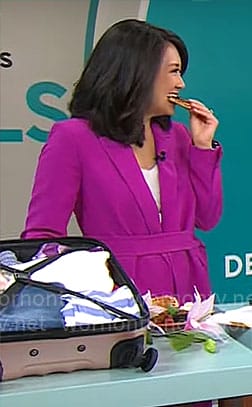 Nancy Chen’s magenta suit on CBS Mornings