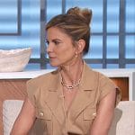 Natalie's beige utility dress on The Talk