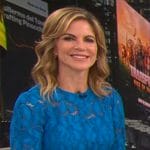 Natalie Morales' blue lace dress on CBS Mornings