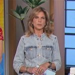 Natalie's denim button front dress on The Talk