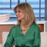 Natalie’s green v-neck dress on The Talk