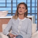 Natalie’s sequin checked cardigan on The Talk