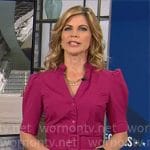 Natalie Morales’ pink v-neck belted dress on CBS Mornings