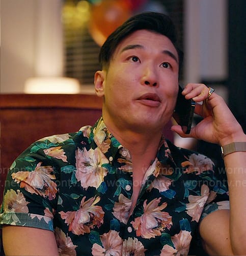 Nicholas' painted floral shirt on Loot