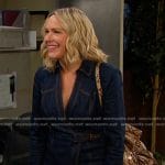 Nicole's denim wrap dress  on Days of our Lives