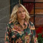 Nicole's green floral blouse on Days of our Lives