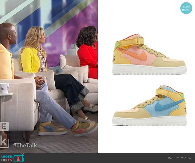 Nike Air Force 1 Mid 07 LV8 Next Nature Sun Club Sneakers worn by Akbar Gbajabiamila on The Talk