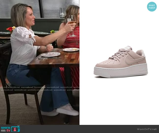 Nike Air Force 1 Sage Low sneakers worn by Dylan Dreyer on Today