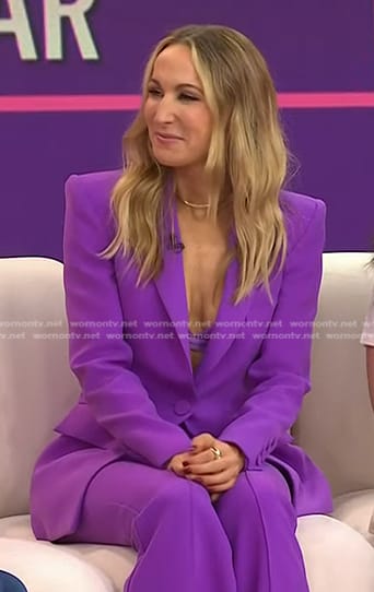 Nikki Glaser's purple blazer and pants on Today