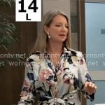 Nina’s floral tie waist shirtdress on General Hospital