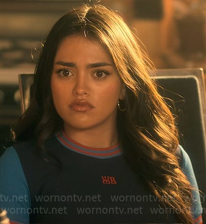 Noa's blue icon top on Pretty Little Liars Original Sin