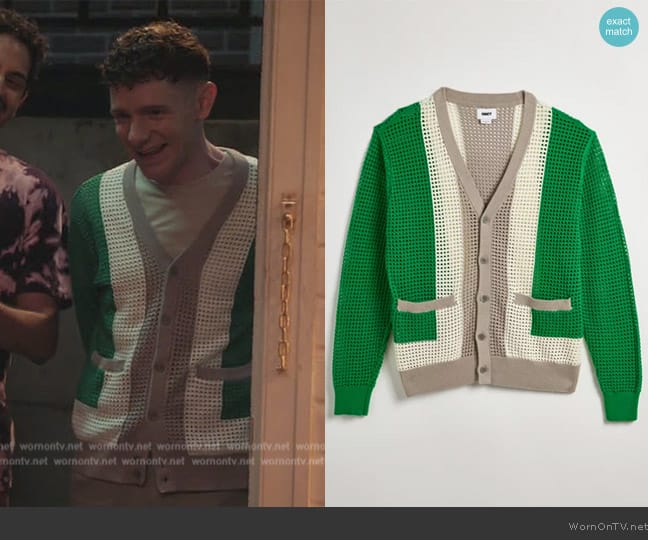 Obey Anderson 60s Cardigan worn by Jacob Hill (Chris Perfetti) on Abbott Elementary