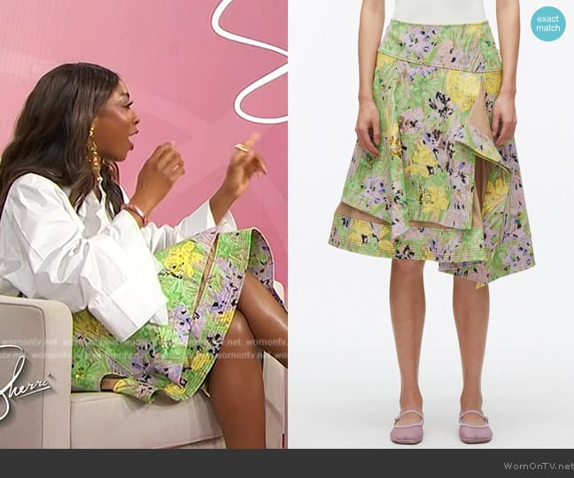 3.1 Phillip Lim Flowerworks Embroidered Skirt worn by Ego Nwodim on Sherri