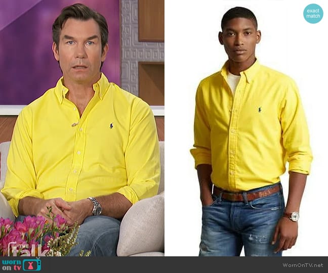 Polo Ralph Lauren Classic-Fit Garment-Dyed Oxford Shirt worn by Jerry O'Connell on The Talk