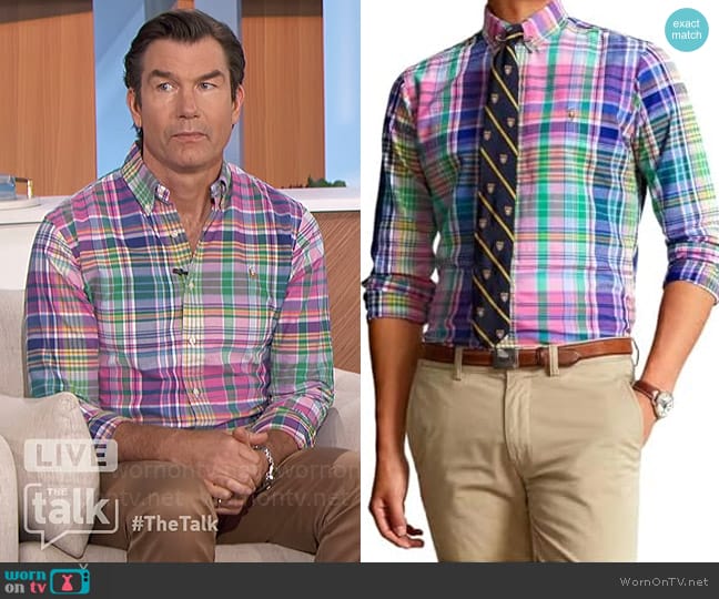 Polo Ralph Lauren Plaid Shirt worn by Jerry O'Connell on The Talk