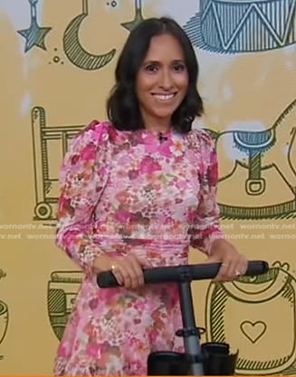 Grace Bastidas’s pink floral dress on Good Morning America