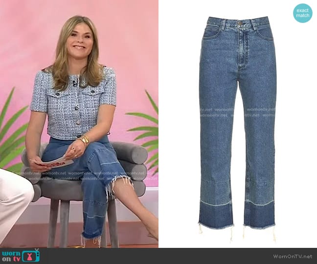 Rachel Comey Legion High-Rise Slim-Leg Jeans worn by Jenna Bush Hager on Today