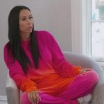 Rachel’s pink ombre sweatshirt and pants on The Real Housewives of New Jersey