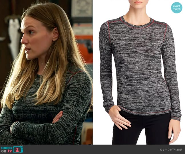 Rag and Bone Avryl Space-Dye Top worn by Hailey Upton (Tracy Spiridakos) on Chicago PD