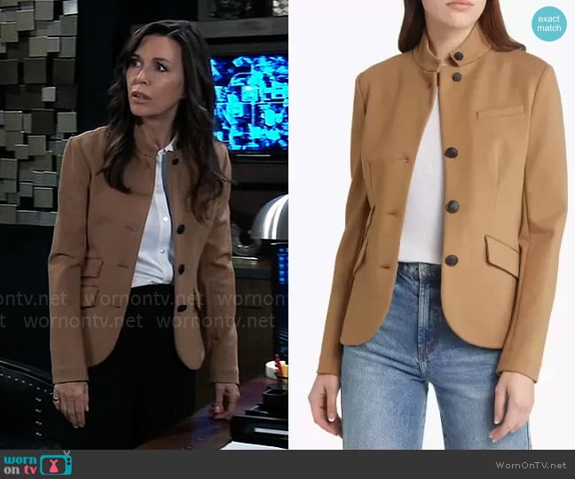 Rag and Bone Slade Jacket worn by Anna Devane (Finola Hughes) on General Hospital