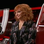 Reba’s black embellished blazer on The Voice