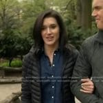 Rebecca Alexander's black down jacket coat on Today