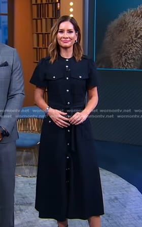 Rebecca’s navy utility shirtdress on Good Morning America