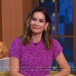 Rebecca’s purple fuzzy top on Good Morning America