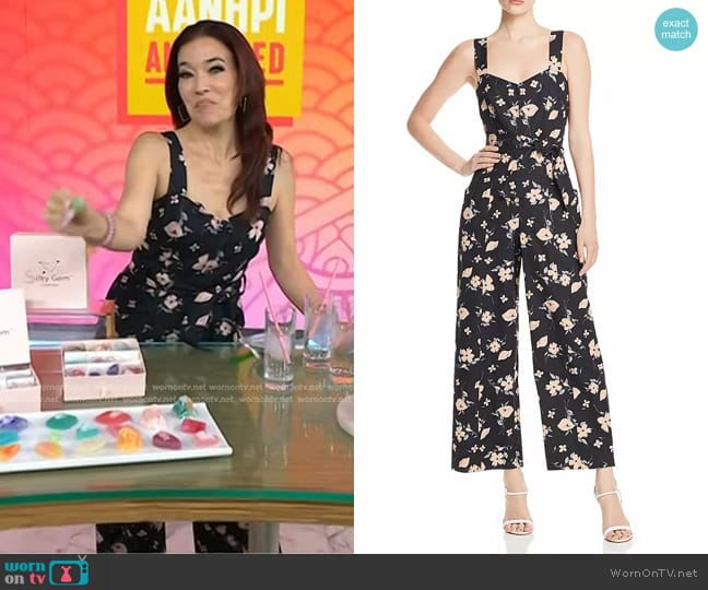 Rebecca Taylor Daniella Floral Jumpsuit worn by Amy E. Goodman on Today