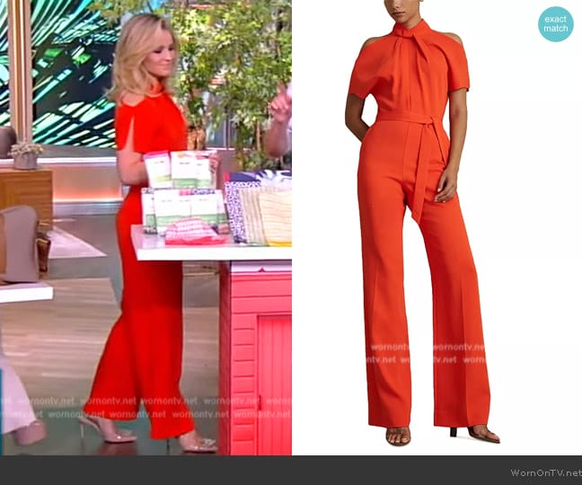 Reiss Amari Cold Shoulder Jumpsuit worn by Sara Haines on The View