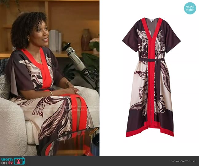 Reiss Hanna Floral A-Line Maxi Dress worn by Tembi Locke on Today