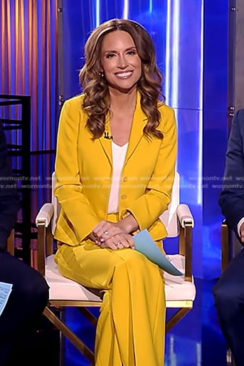 Rhiannon's yellow blazer and pants on Good Morning America