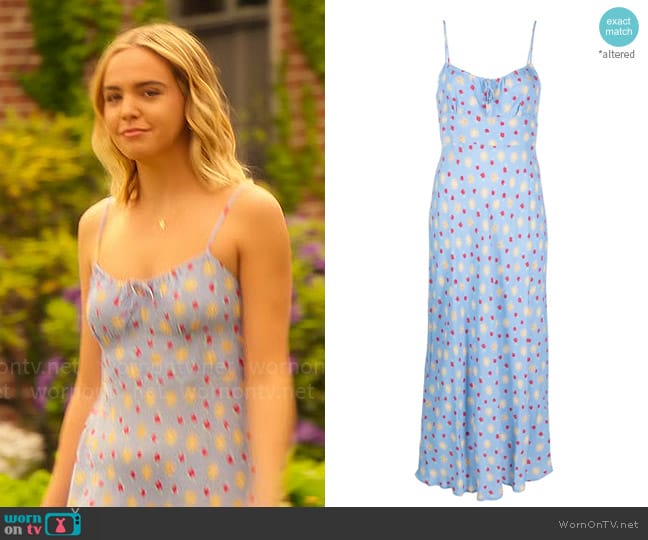 Rixo Lanie Dress worn by Imogen Adams (Bailee Madison) on Pretty Little Liars Original Sin