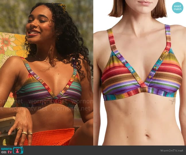 Robin Piccone Ines Triangle Bikini Top worn by Tabitha 'Tabby' Hayworth (Chandler Kinney) on Pretty Little Liars Original Sin