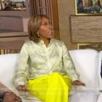 Robin's geometric print blouse on Good Morning America