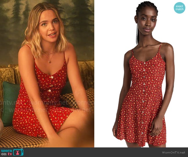 Rollas Alpine Floral Midsummer Mini Dress worn by Imogen Adams (Bailee Madison) on Pretty Little Liars Original Sin