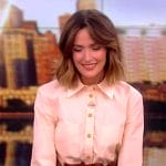 Rose Byrne’s leather pants and blouse on The View