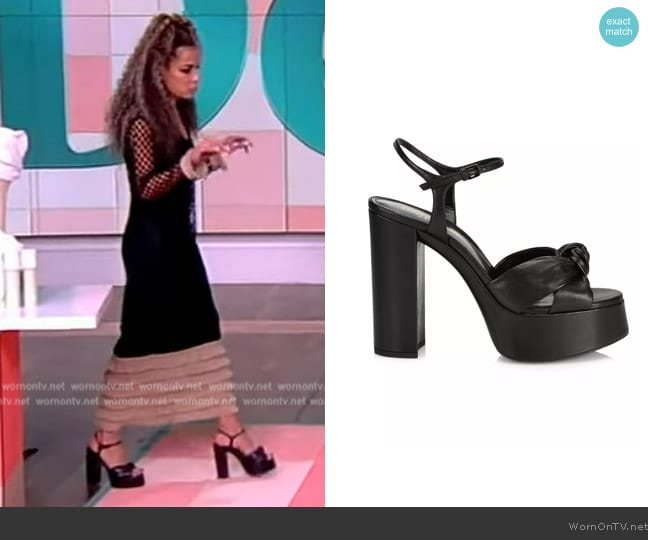 WornOnTV: Sunny’s black fringe crochet knit dress on The View | Sunny ...