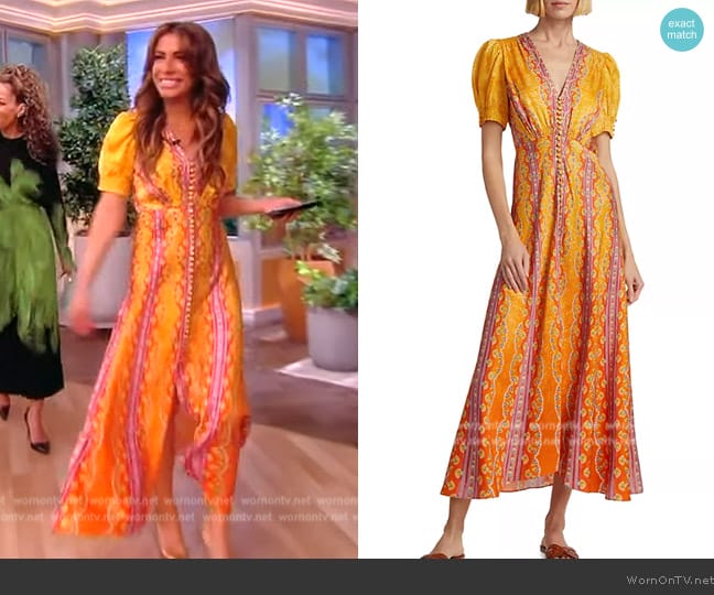 Saloni Lea Silk Satin Maxi Dress worn by Alyssa Farah Griffin on The View