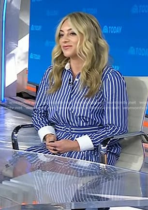 Samantha Peszek's blue striped shirtdress on Today