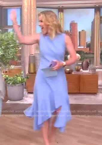 Sara’s blue asymmetric dress on The View