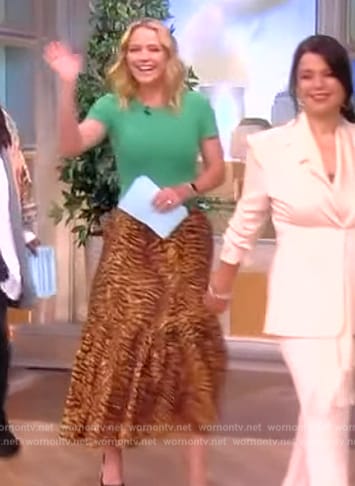 Sara's tiger stripe skirt on The View