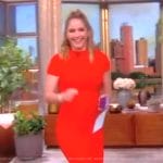 Sara’s red short sleeve dress on The View