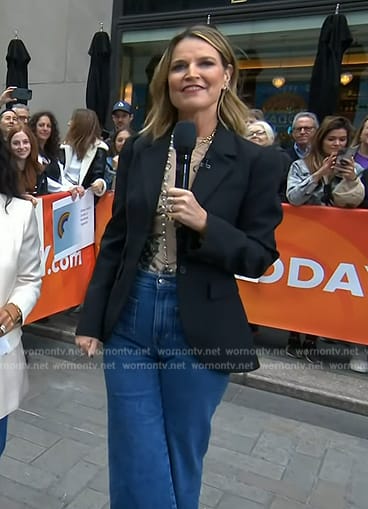 Savannah's black blazer and jeans on Today