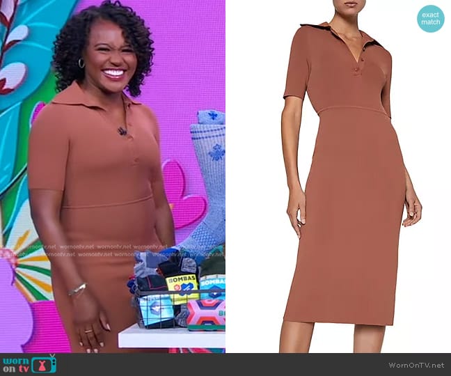 WornOnTV: Janai’s brown polo dress on Good Morning America | Janai ...