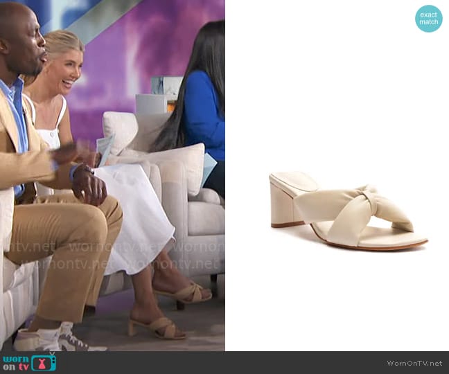 Schutz Fairy Sandal worn by Amanda Kloots on The Talk